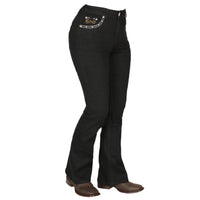 Centenario Women's Bootcut Denim Western Jeans 44960 - Black