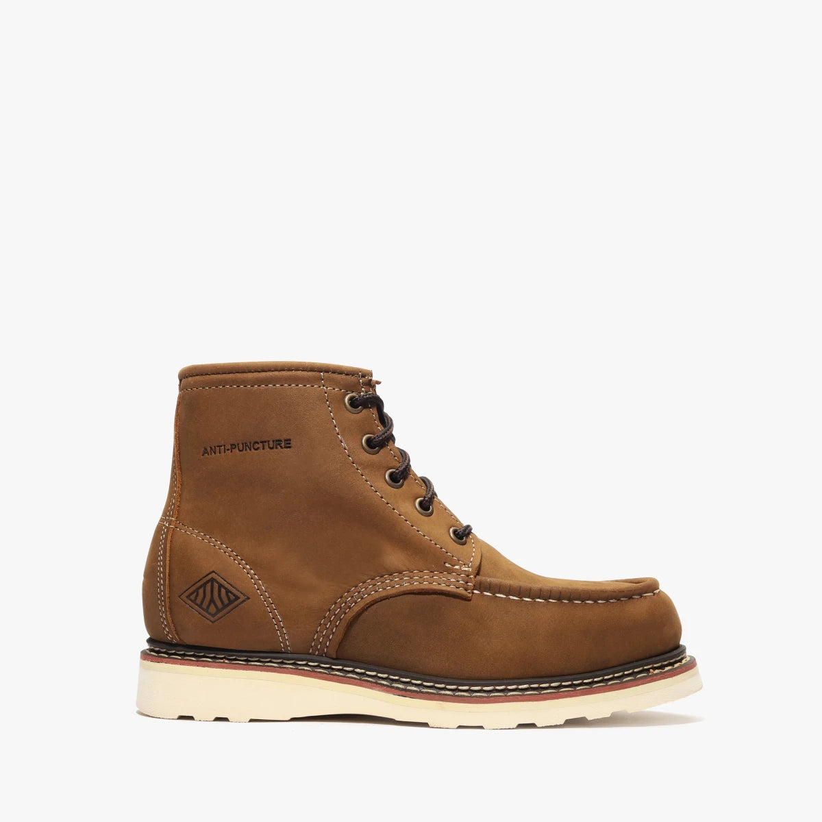 Women's Bonanza Frontier Lite 5” Lace Up Moc Toe Work Boots - Crazy Brown - OriginalWestern.com
