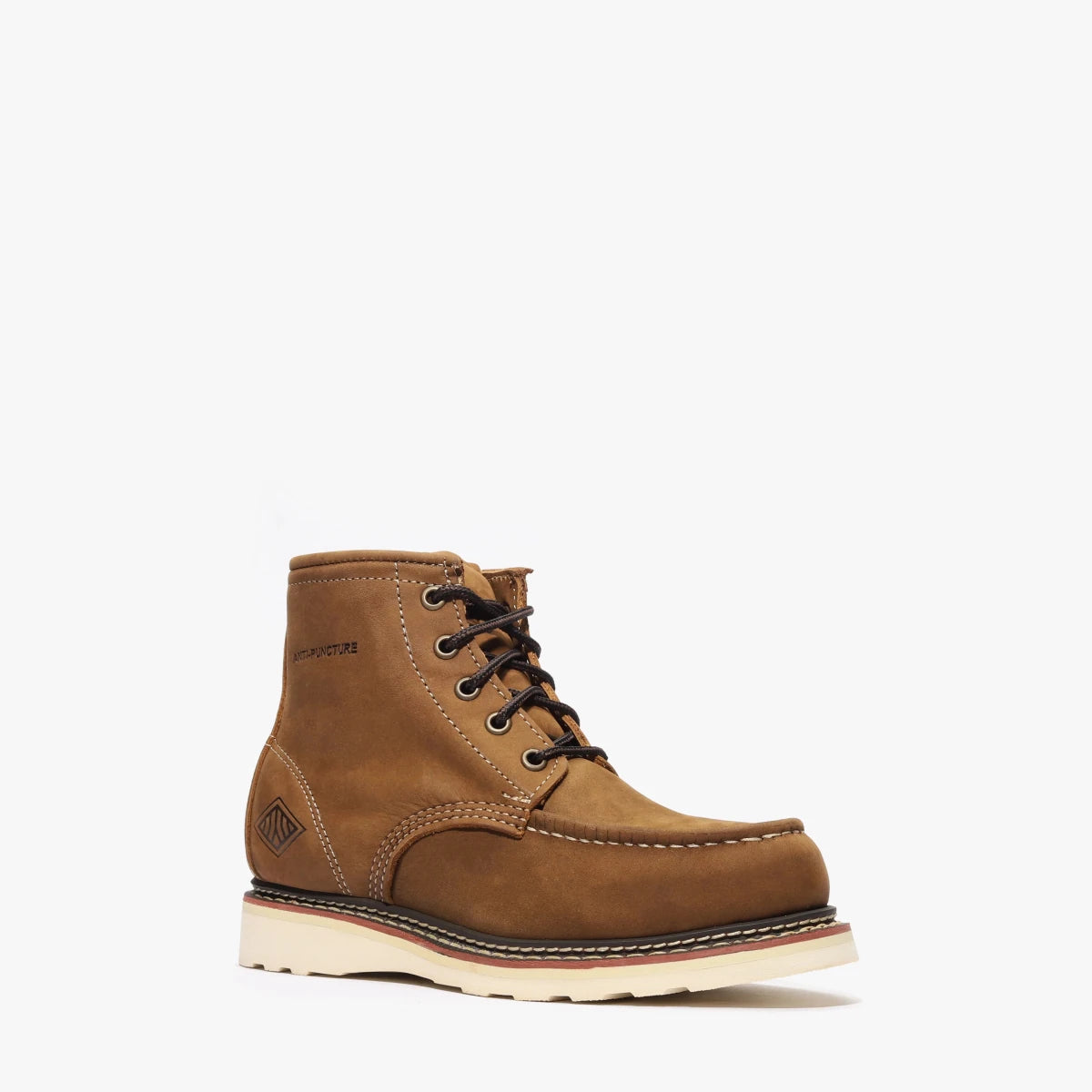 Women's Bonanza Frontier Lite 5” Lace Up Moc Toe Work Boots - Crazy Brown - OriginalWestern.com