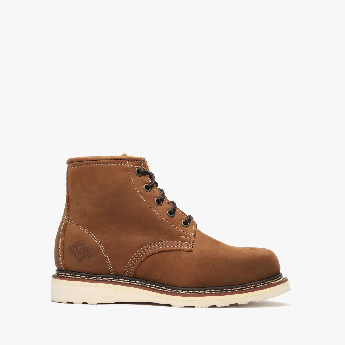 Women's Bonanza Frontier Lite 5” Plain Toe Lace Up Work Boots - Crazy Brown - OriginalWestern.com