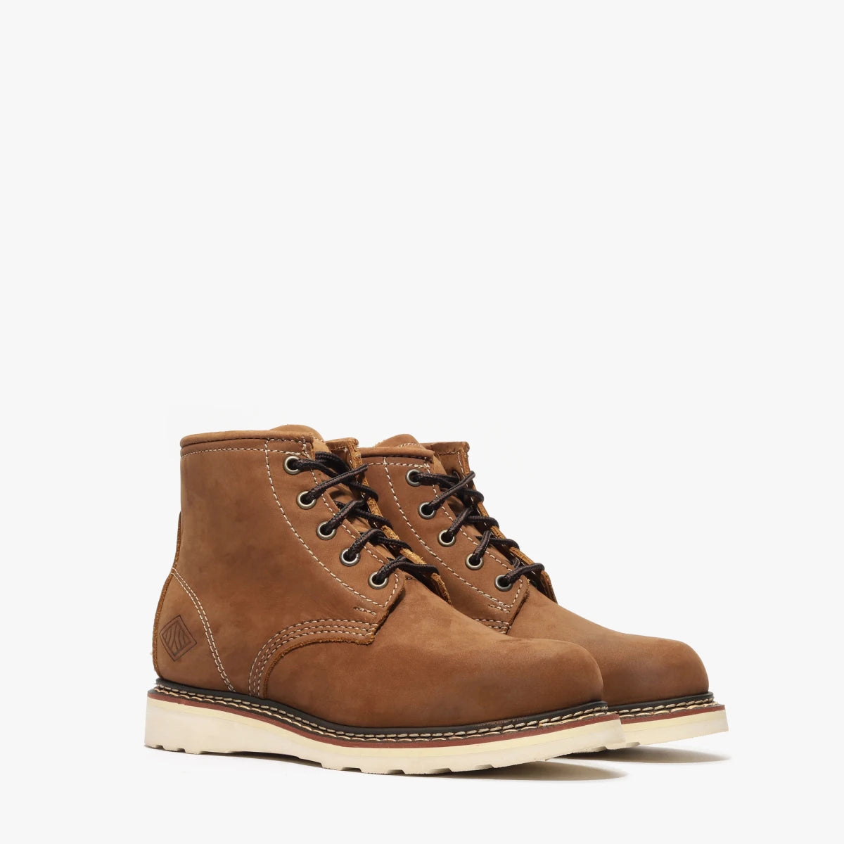 Women's Bonanza Frontier Lite 5” Plain Toe Lace Up Work Boots - Crazy Brown - OriginalWestern.com