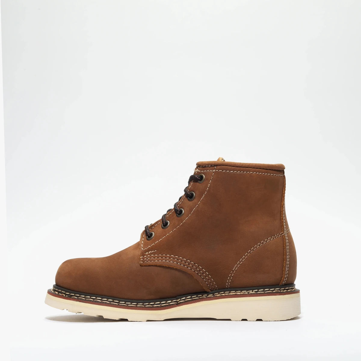 Women's Bonanza Frontier Lite 5” Plain Toe Lace Up Work Boots - Crazy Brown - OriginalWestern.com