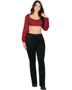 Women's Bootcut Denim Western Jeans - Black 754 - OriginalWestern.com