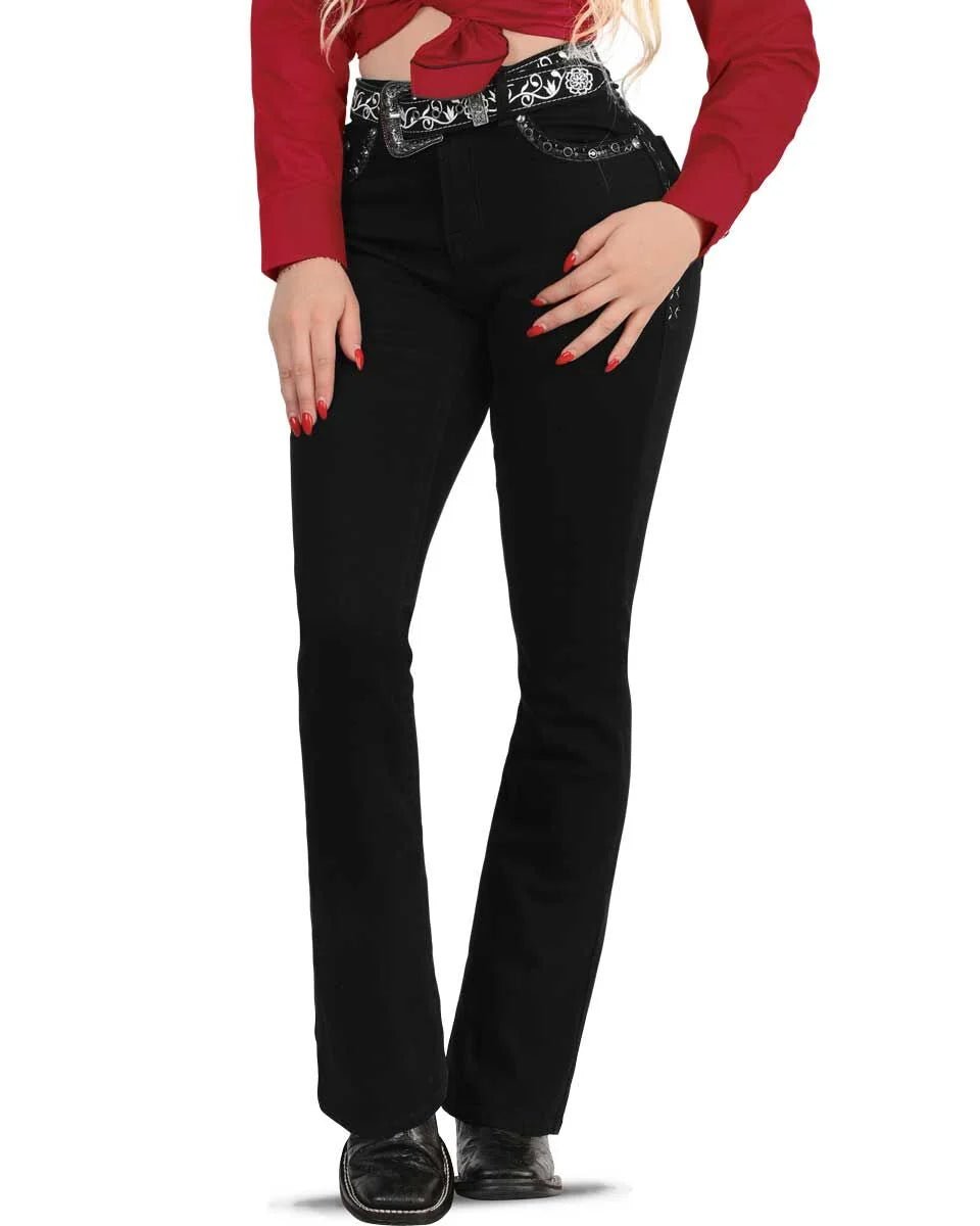 Women's Bootcut Denim Western Jeans - Black 773 - OriginalWestern.com
