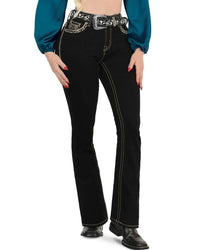 Women's Bootcut Denim Western Jeans - Black 776 - OriginalWestern.com