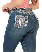 Women's Bootcut Denim Western Jeans - Dark Blue 760 - OriginalWestern.com