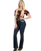 Women's Bootcut Denim Western Jeans - Dark Blue 774 - OriginalWestern.com