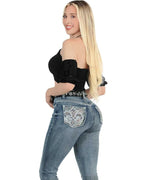 Women's Bootcut Denim Western Jeans - Light Blue 772 - OriginalWestern.com
