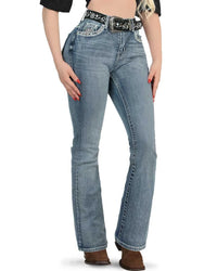 Women's Bootcut Denim Western Jeans - Light Blue 772 - OriginalWestern.com
