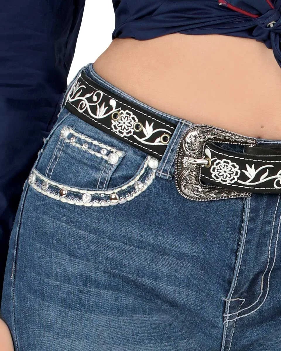 Women's Bootcut Denim Western Jeans - Medium Blue 764 - OriginalWestern.com
