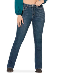 Women's Bootcut Denim Western Jeans - Medium Blue 766 - OriginalWestern.com