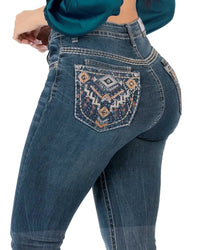 Women's Bootcut Denim Western Jeans - Medium Blue 766 - OriginalWestern.com