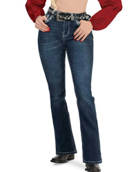 Women's Bootcut Denim Western Jeans - Medium Blue 768 - OriginalWestern.com