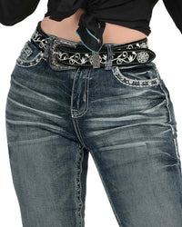 Women's Bootcut Denim Western Jeans - Medium Blue 769 - OriginalWestern.com
