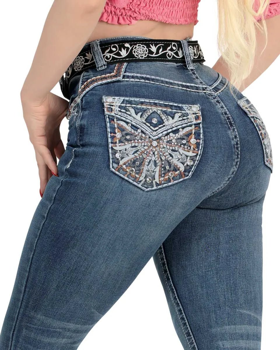 Women's Bootcut Denim Western Jeans - Medium Blue 771 - OriginalWestern.com