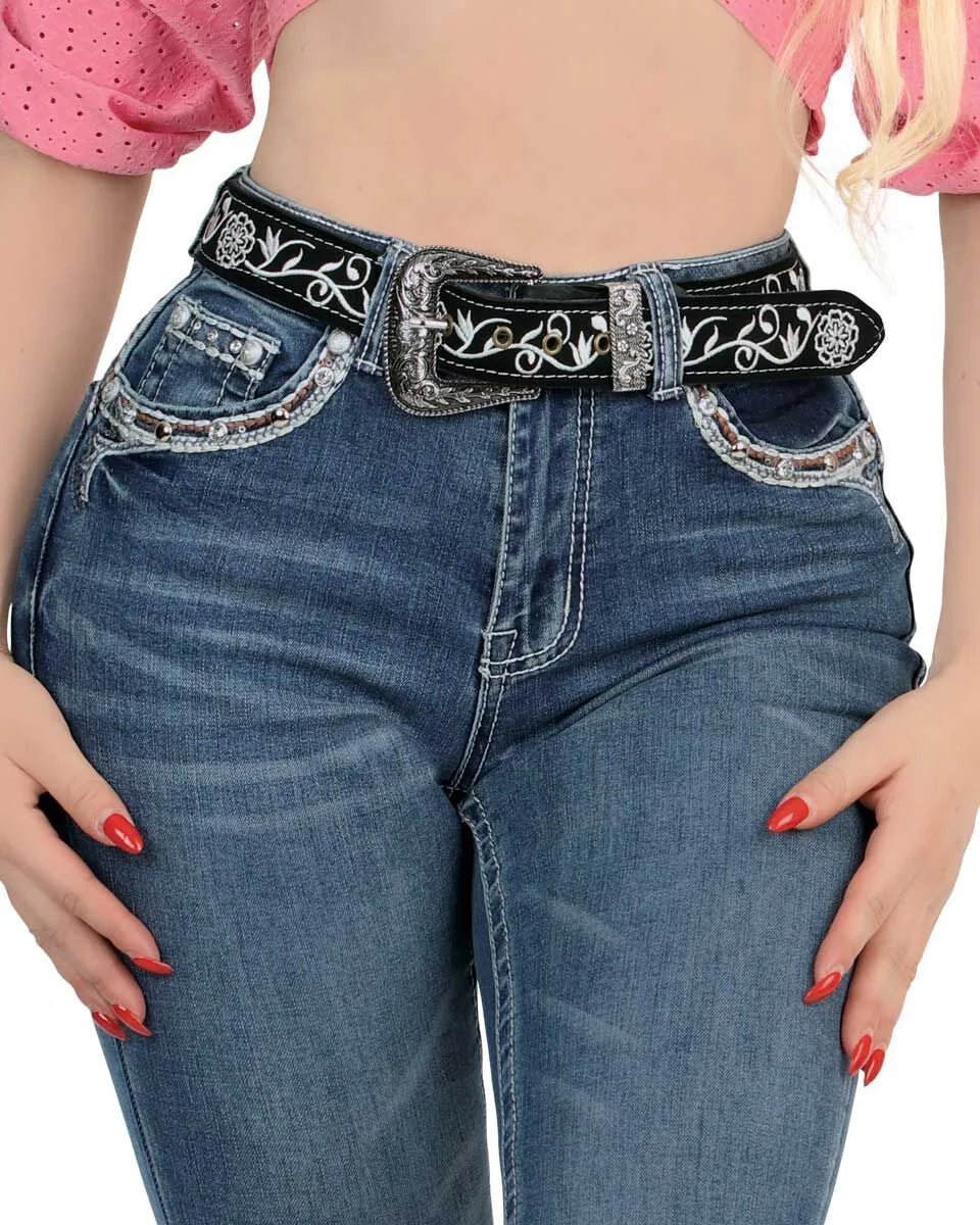 Women's Bootcut Denim Western Jeans - Medium Blue 771 - OriginalWestern.com