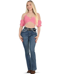 Women's Bootcut Denim Western Jeans - Medium Blue 771 - OriginalWestern.com