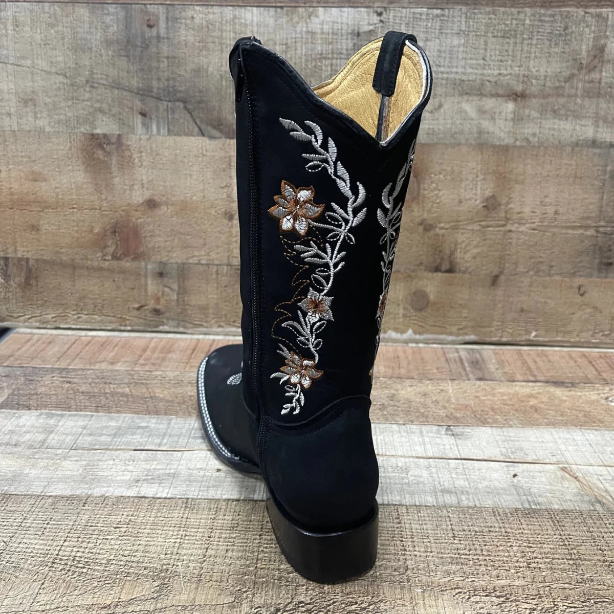 Women's Genuine Leather Cowgirl Boots Crazy Est. 252 Black - OriginalWestern.com