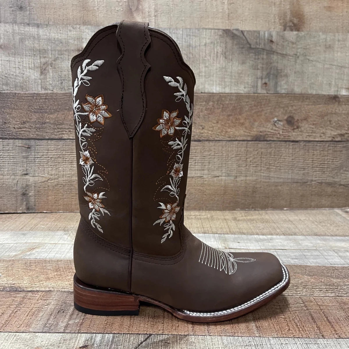 Women's Genuine Leather Cowgirl Boots Crazy Est. 252 Brown - OriginalWestern.com