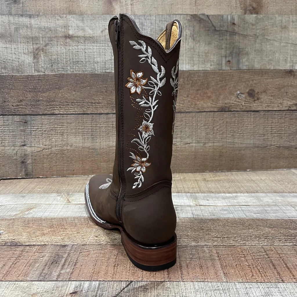 Women's Genuine Leather Cowgirl Boots Crazy Est. 252 Brown - OriginalWestern.com