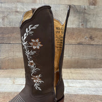 Women's Genuine Leather Cowgirl Boots Crazy Est. 252 Brown - OriginalWestern.com