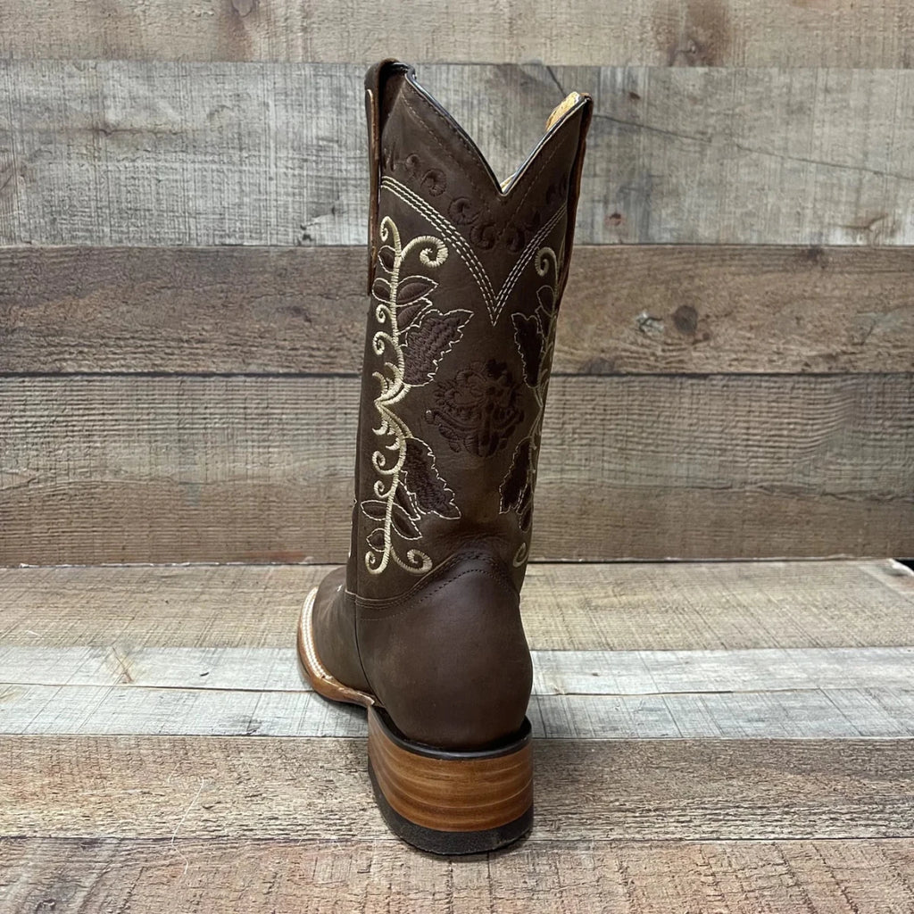 Women's Genuine Leather Cowgirl Rodeo Boots Est. 719 Caoba - OriginalWestern.com