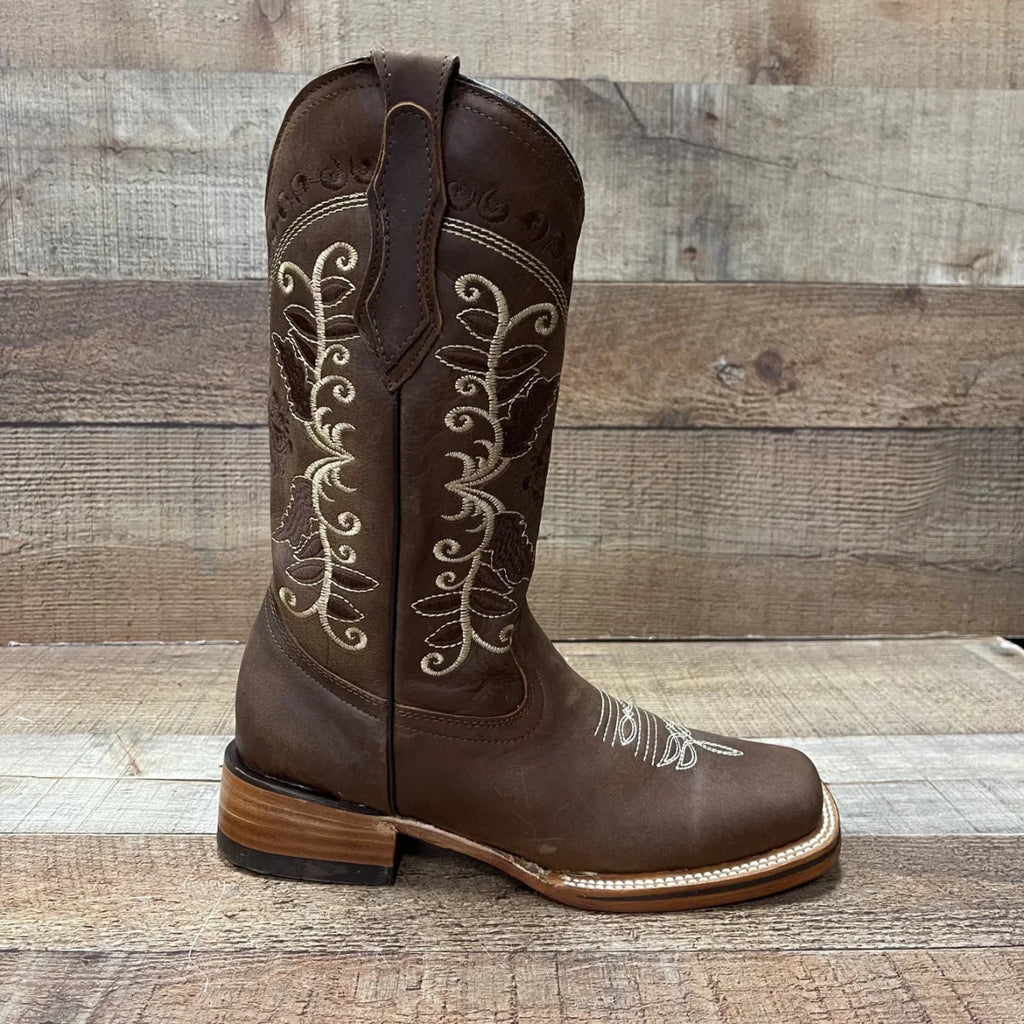 Women's Genuine Leather Cowgirl Rodeo Boots Est. 719 Caoba - OriginalWestern.com