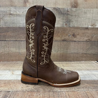 Women's Genuine Leather Cowgirl Rodeo Boots Est. 719 Caoba - OriginalWestern.com