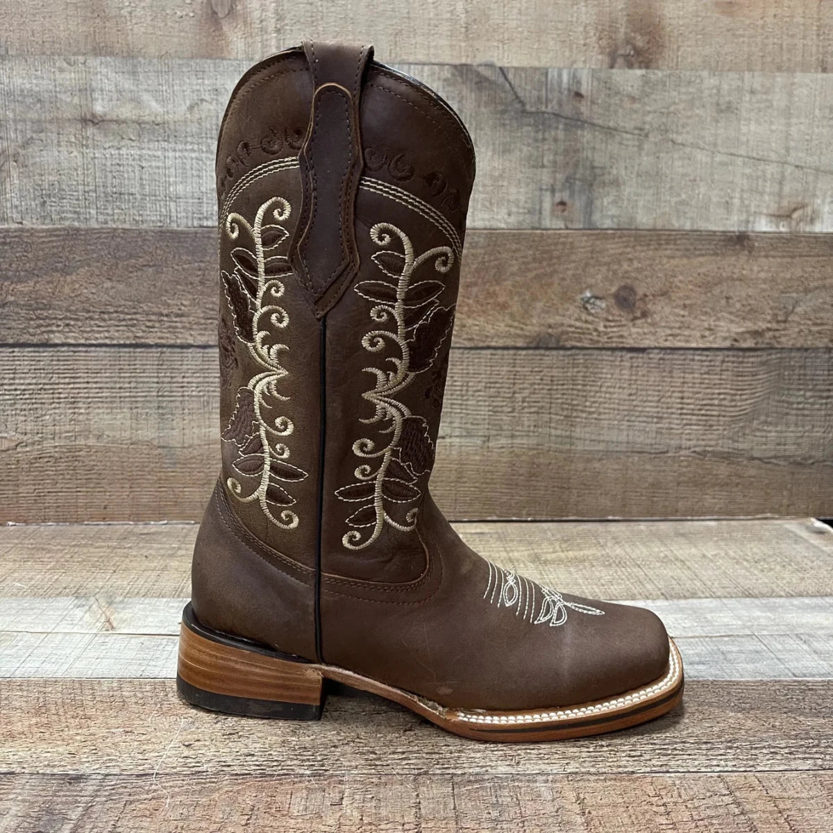 Women's Genuine Leather Cowgirl Rodeo Boots Est. 719 Caoba - OriginalWestern.com