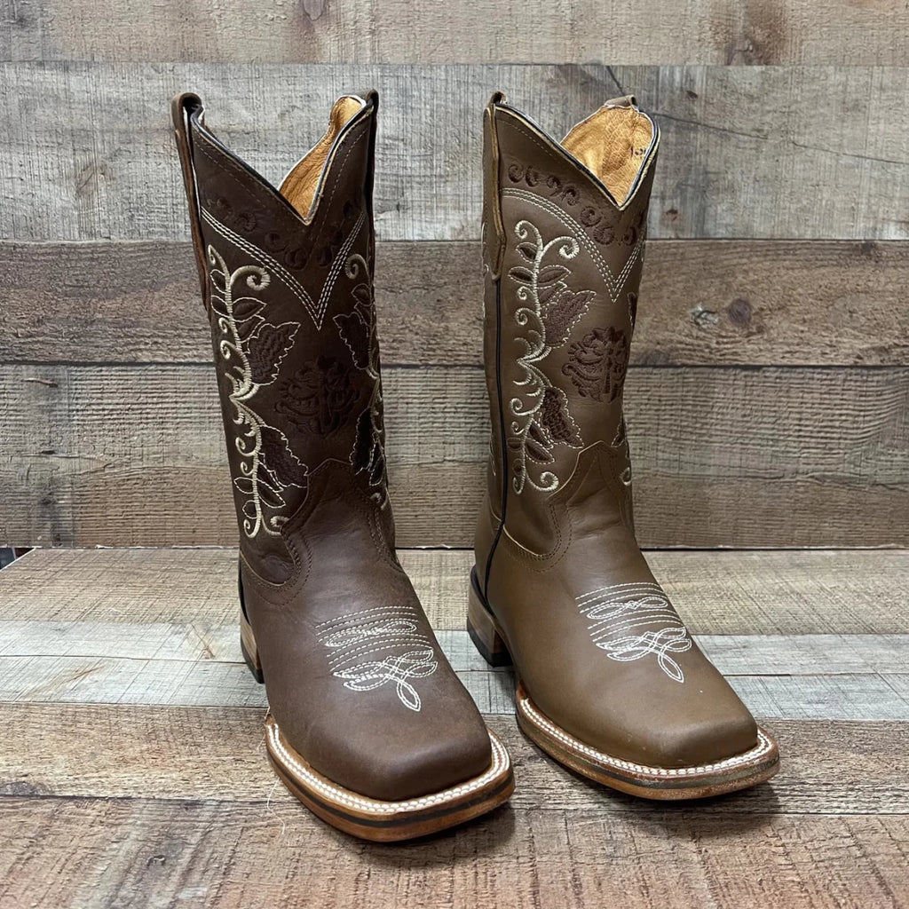 Women's Genuine Leather Cowgirl Rodeo Boots Est. 719 Caoba - OriginalWestern.com