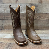 Women's Genuine Leather Cowgirl Rodeo Boots Est. 719 Caoba - OriginalWestern.com