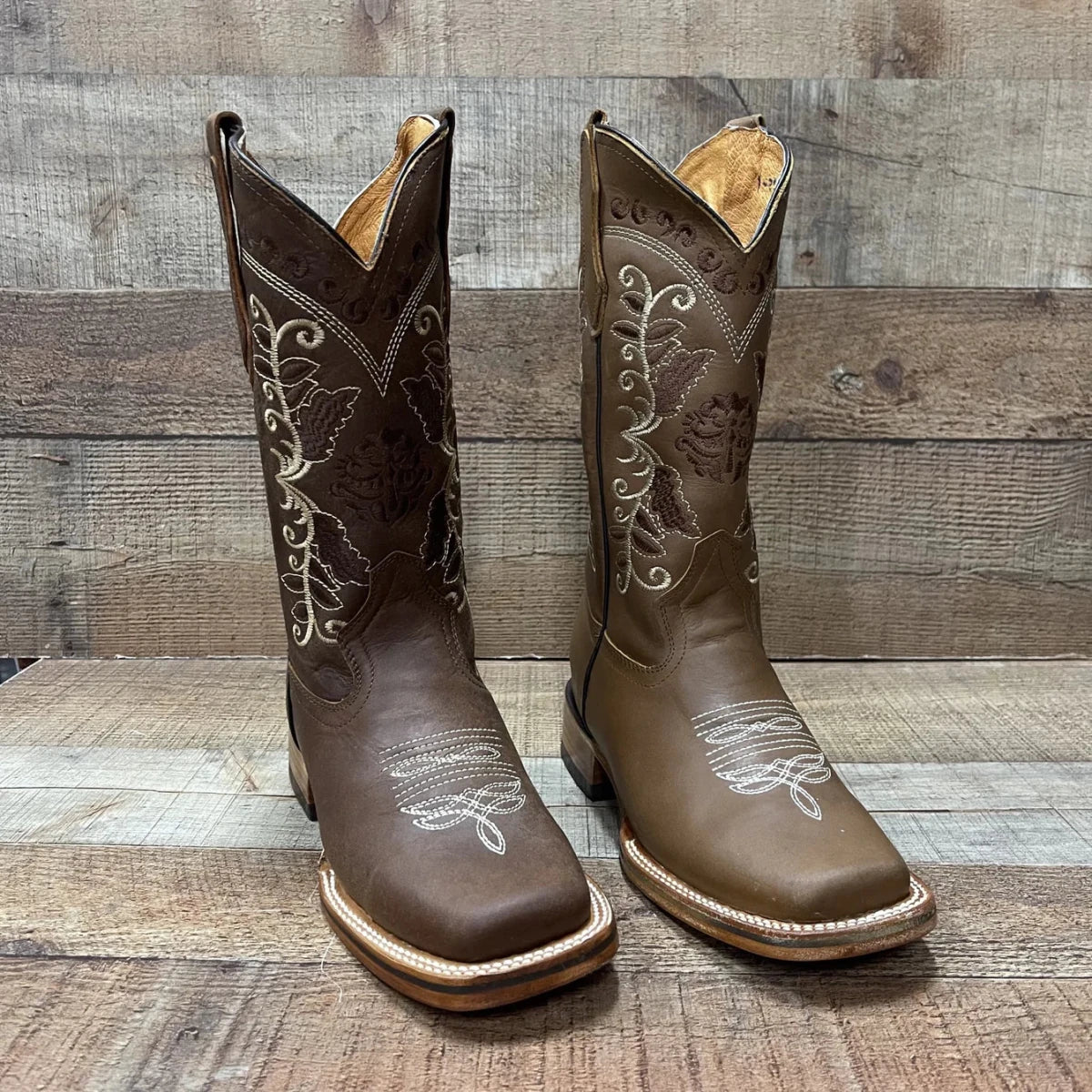 Women's Genuine Leather Cowgirl Rodeo Boots Est. 719 Caoba - OriginalWestern.com