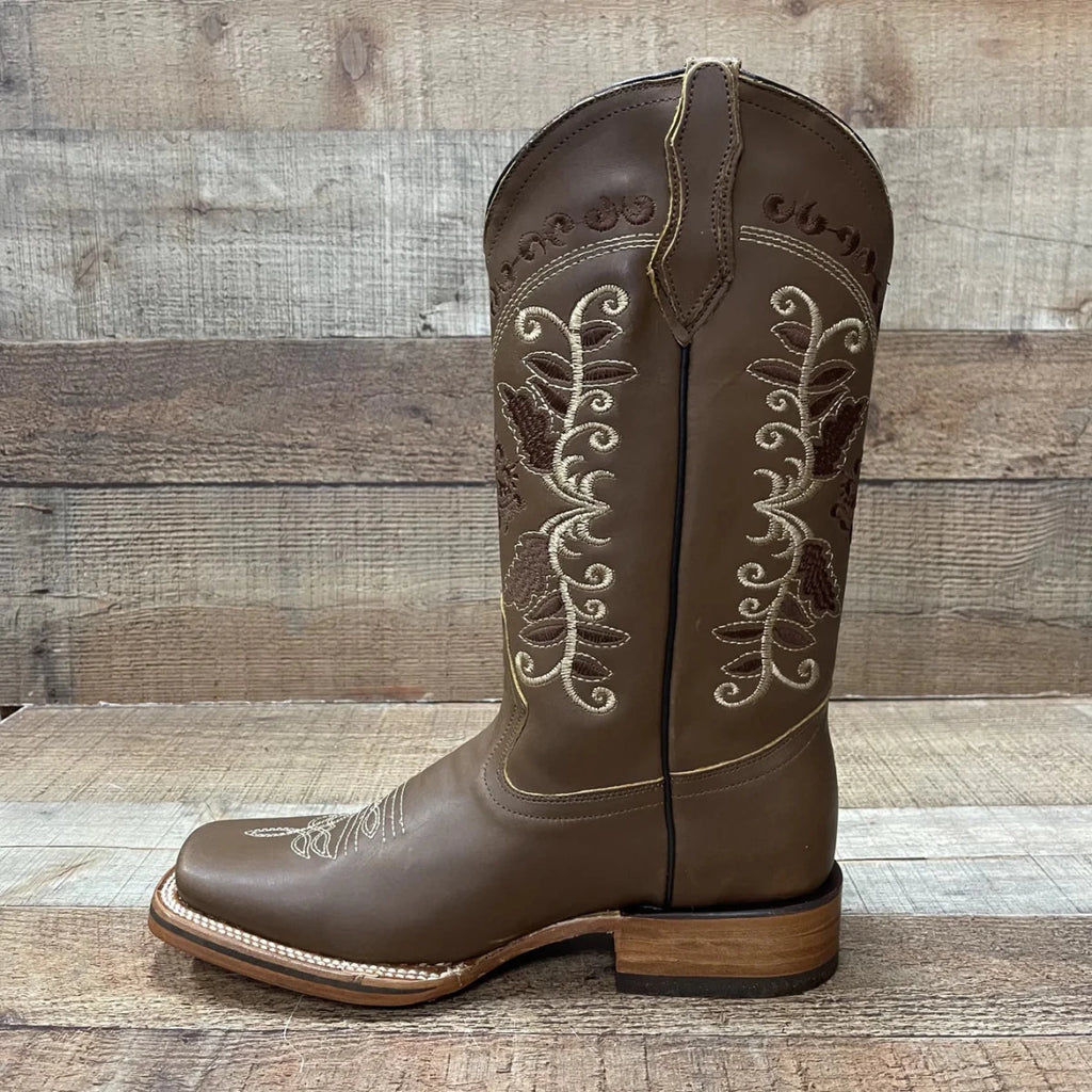 Women's Genuine Leather Cowgirl Rodeo Boots Est. 719 Tan - OriginalWestern.com