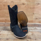 Women's Genuine Leather Square Toe Cowgirl Black Boots Est. 112 - OriginalWestern.com