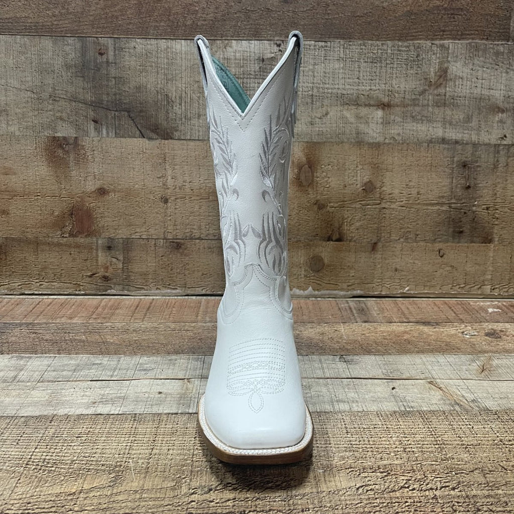 Women's Genuine Leather Square Toe Cowgirl White Boots Est. 112 - OriginalWestern.com