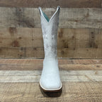 Women's Genuine Leather Square Toe Cowgirl White Boots Est. 112 - OriginalWestern.com