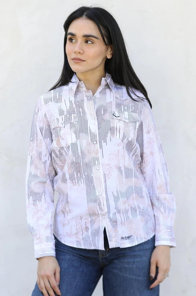Women's Modern Fit Stretch Foil Fashion Shirt