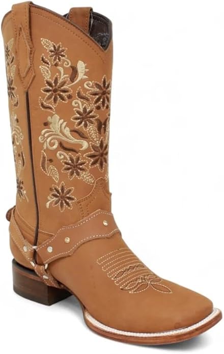 Women’s Nubuck Suede Square Toe Western Boots - OriginalWestern.com