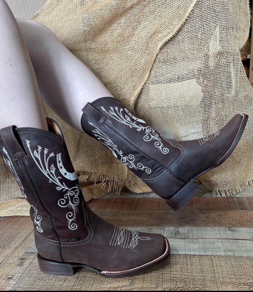 Women's Rodeo Cowgirl Boots Est. 388 Brown - OriginalWestern.com