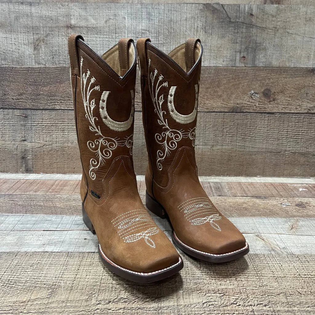 Women's Rodeo Cowgirl Boots Est. 388 Tan - OriginalWestern.com