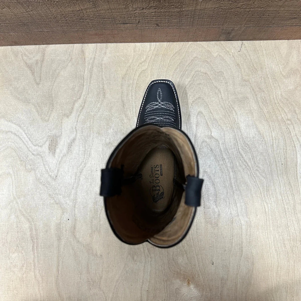 Women's Rodeo Cowgirl Boots Genuine Leather Snipped Toe Boots Est. 404 Black - OriginalWestern.com