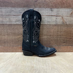 Women's Rodeo Cowgirl Boots Genuine Leather Snipped Toe Boots Est. 404 Black - OriginalWestern.com