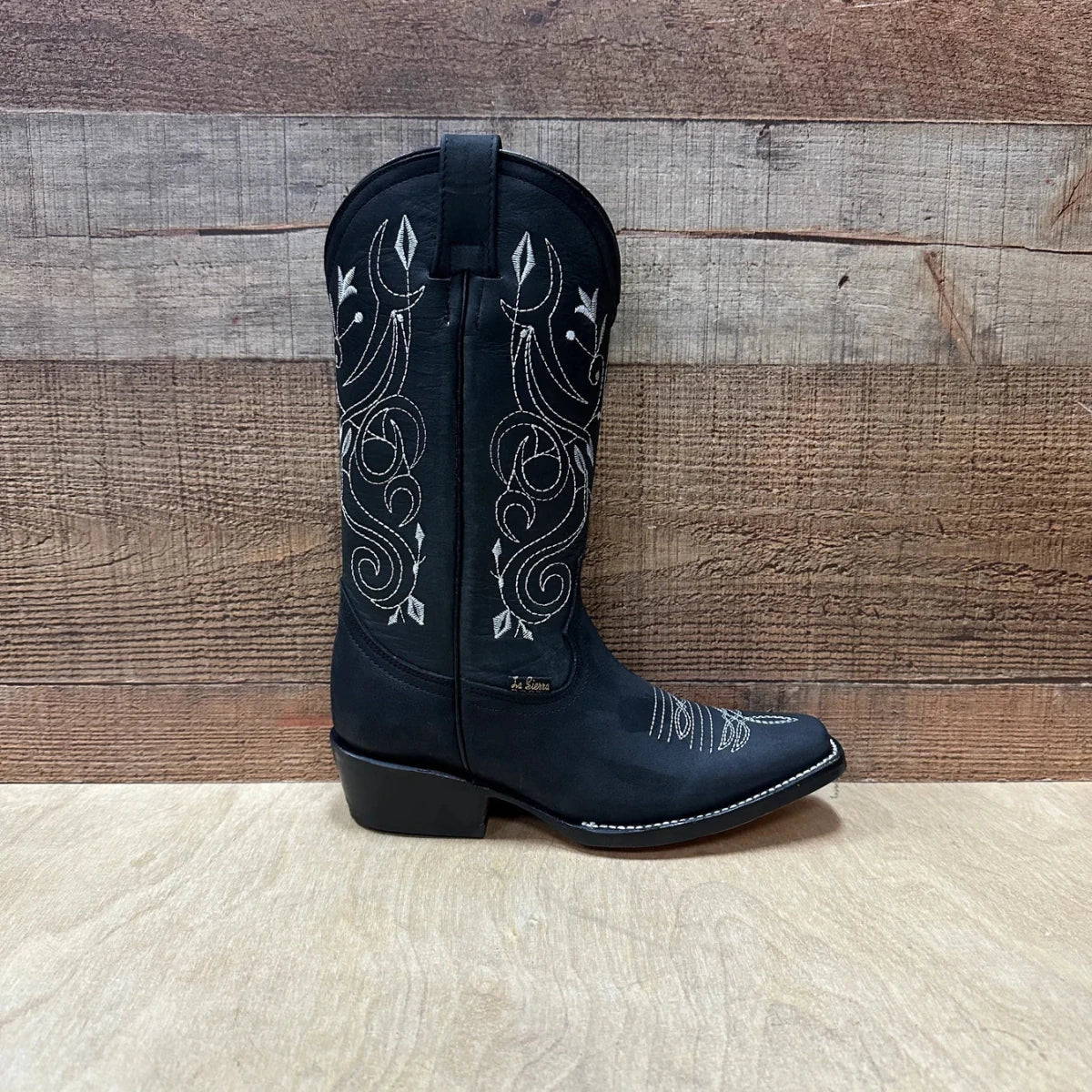 Women's Rodeo Cowgirl Boots Genuine Leather Snipped Toe Boots Est. 404 Black - OriginalWestern.com