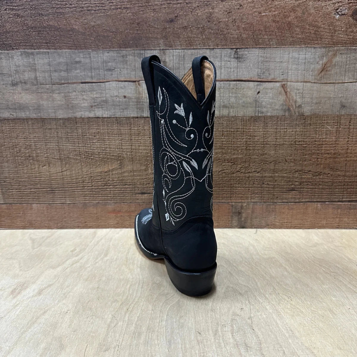 Women's Rodeo Cowgirl Boots Genuine Leather Snipped Toe Boots Est. 404 Black - OriginalWestern.com