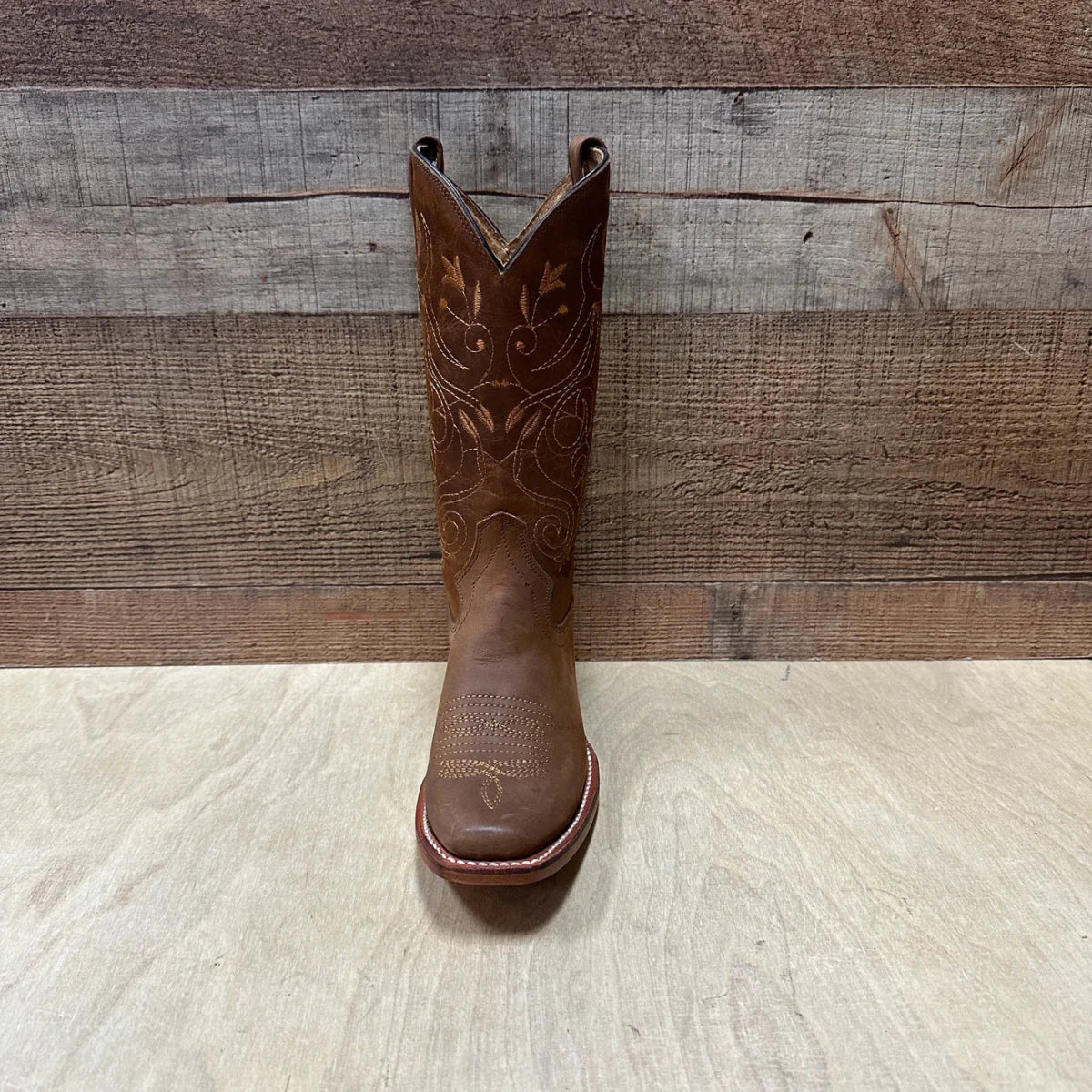 Women's Rodeo Cowgirl Boots Genuine Leather Snipped Toe Boots Est. 404 Tan - OriginalWestern.com