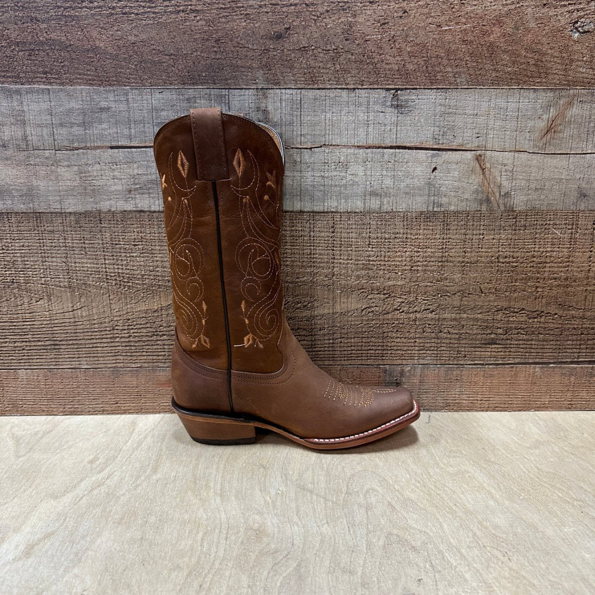 Women's Rodeo Cowgirl Boots Genuine Leather Snipped Toe Boots Est. 404 Tan - OriginalWestern.com