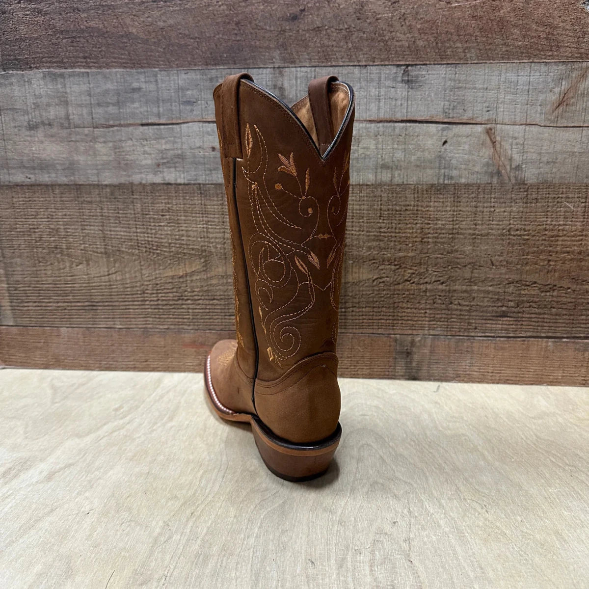 Women's Rodeo Cowgirl Boots Genuine Leather Snipped Toe Boots Est. 404 Tan - OriginalWestern.com