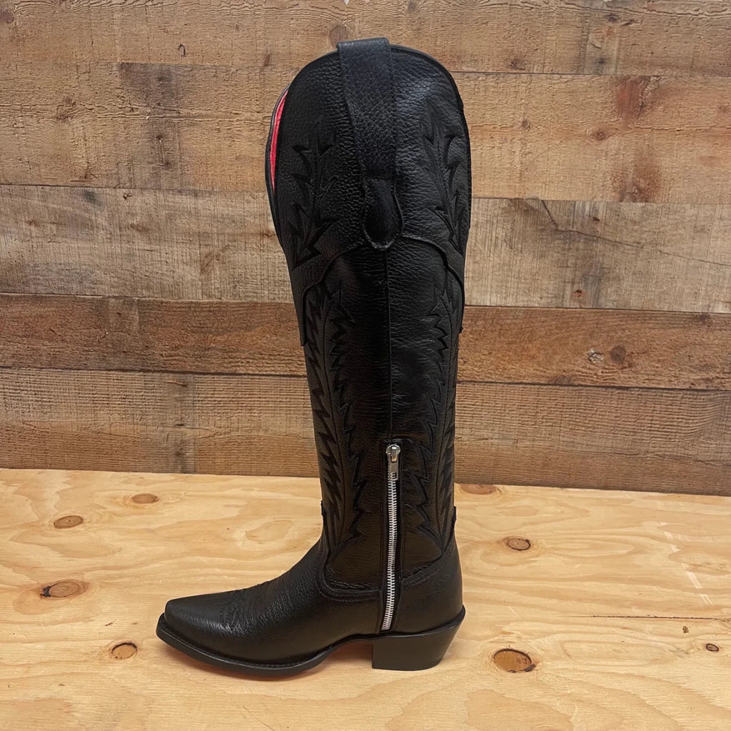 Women's Rodeo Cowgirl Boots Genuine Leather Snipped Toe High Heel Boots with Zipper Est. 203 - OriginalWestern.com