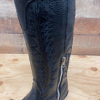 Women's Rodeo Cowgirl Boots Genuine Leather Snipped Toe High Heel Boots with Zipper Est. 203 - OriginalWestern.com