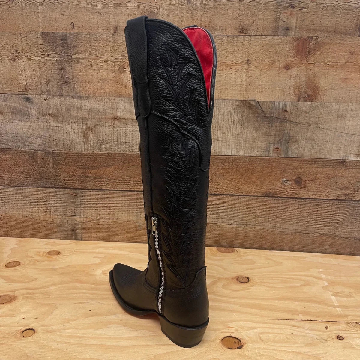 Women's Rodeo Cowgirl Boots Genuine Leather Snipped Toe High Heel Boots with Zipper Est. 203 - OriginalWestern.com